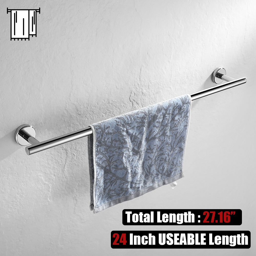 JQK Double Bath Towel Bar, 12-36 Inch 304 Stainless Steel Thicken