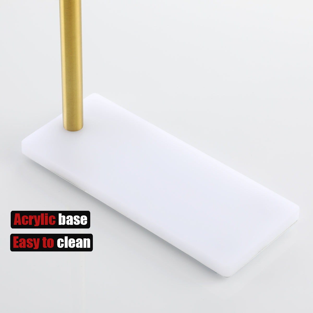 Brushed Gold Brass Paper Towel Holder Stand for Kitchen Countertop