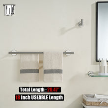 Load image into Gallery viewer, JQK Bath Hardware Towel Bar Accessory Set, 5-Piece Bathroom Accessories Fixtures Set Brushed Finished Wall Mount Includes 24&quot; Towel Bar, 9&quot; Hand Towel Bar, Toilet Paper Holder, Robe Hook x2, BAS105-BN