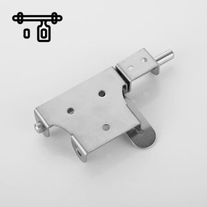 JQK Sliding Gate Latch 6 Inch, Thickening 304 Stainless Steel Barrel Bolt with Padlock Hole, Interior Door Latches Brushed Finish, 2 Pack. DL120-BN-P2