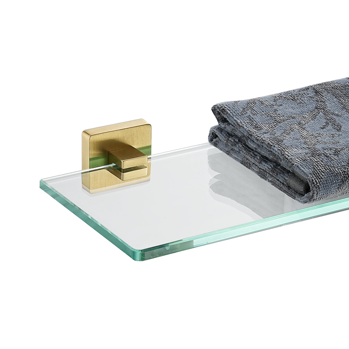 JQK Bathroom Glass Shelf, Tempered Glass Shower Storage 8 - View #12