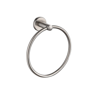 JQK Towel Ring, 304 Stainless Steel Hand Towel Holder for Bathroom, Brushed Finished Wall Mount, TR130-BN