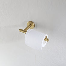 Load image into Gallery viewer, JQK Gold Toilet Paper Holder, 5 Inch Tissue Paper Dispenser, 304 Stainless Steel Thick 0.8mm Wall Mount, Brushed Brass, TPH100-BG