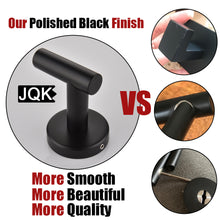 Load image into Gallery viewer, JQK Black Bathroom Towel Hook, Coat Robe Clothes Hook for Bathroom Kitchen Garage Wall Mounted (2 Pack), 304 Stainless Steel Matte Black, TH100-PB-P2