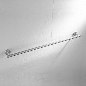 JQK Bath Towel Bar, 9/12/18/24/30/36 Inch 304 Stainless Steel Thicken 0.8mm Towel Rack Bathroom, Towel Holder Brushed Finished Wall Mount, Total Length 12/15/20.7/27/33/39 Inch, TB110L9/12/18/24/30/36-BN