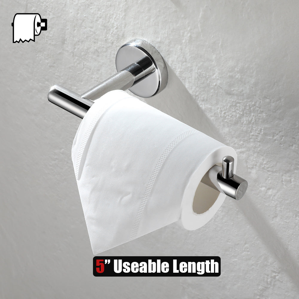 JQK Black Toilet Paper Holder, 5 Inch 304 Stainless Steel Thick