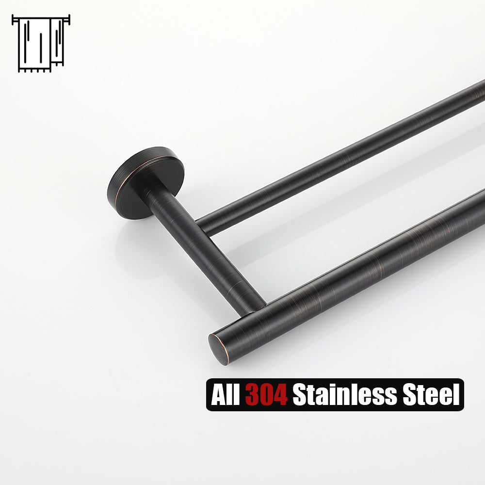 Oil Rubbed Bronze Moen 36 Inch Towel Bar JQK Double Towel Bar, Oil