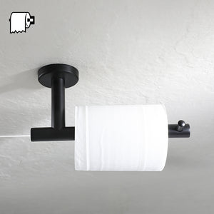 JQK Toilet Paper Storage Stand Matte Black, 304 Stainless Steel