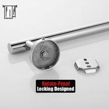 Load image into Gallery viewer, JQK Chrome Towel Bar, 9/12/18/24/30/36 Inch 304 Stainless Steel Thicken 0.8mm Towel Rack Bathroom, Towel Holder Polished Finished Wall Mount, Total Length 12/15/20.7/27/33/39 Inch, TB110L9/12/18/24/30/36-CH