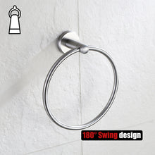 Load image into Gallery viewer, JQK Towel Ring, 304 Stainless Steel Hand Towel Holder for Bathroom, Brushed Finished Wall Mount, TR130-BN