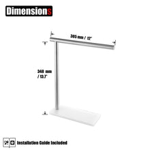 Load image into Gallery viewer, JQK Hand Towel Holder Stand Brushed, Modern Tree Rack Free Standing for Countertop with 12 Inch Bar, 304 Stainless Steel Thicken 0.8mm, HTT170-WN