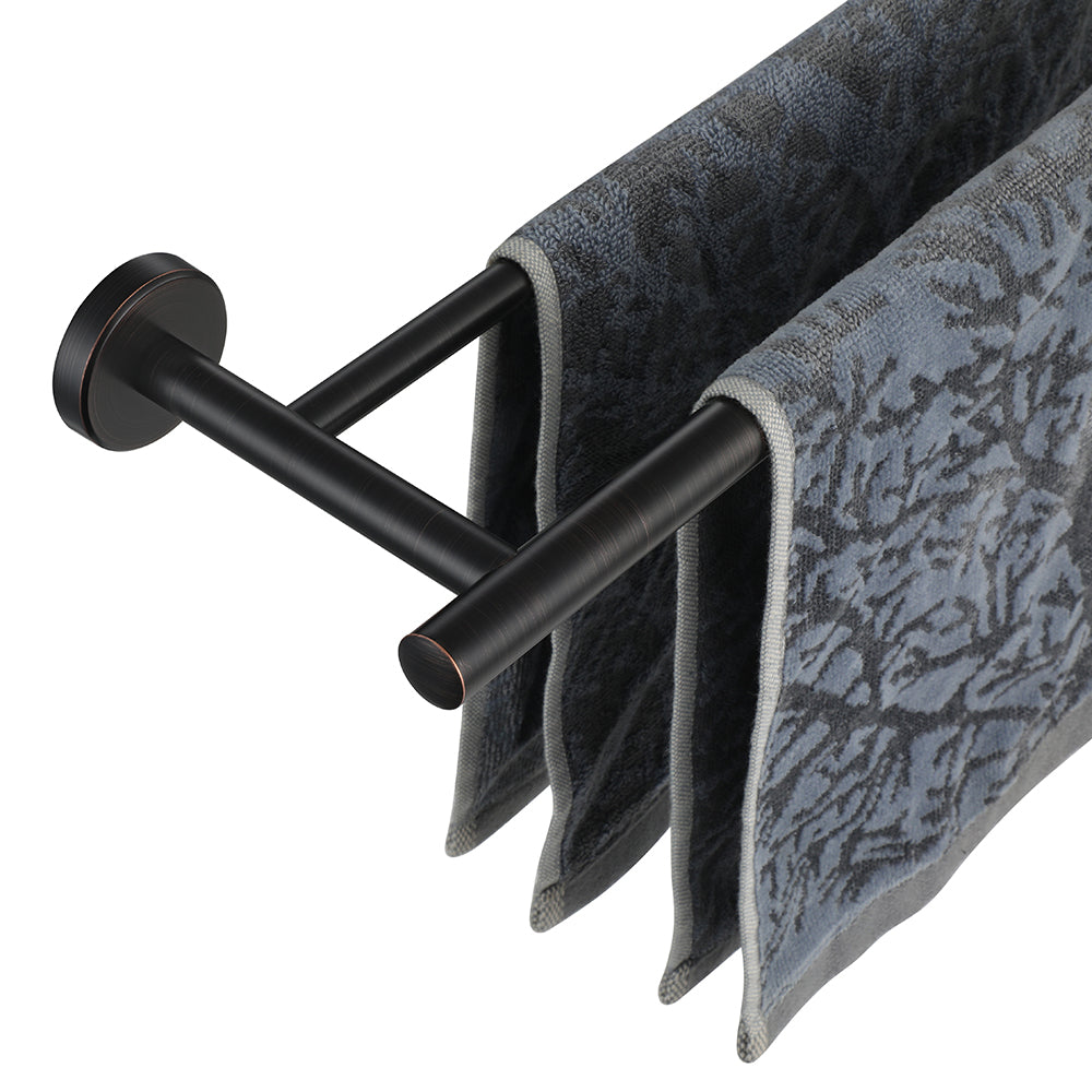 Venetian Towels Delta Porter 18 Towel Bar With Glass Shelf In