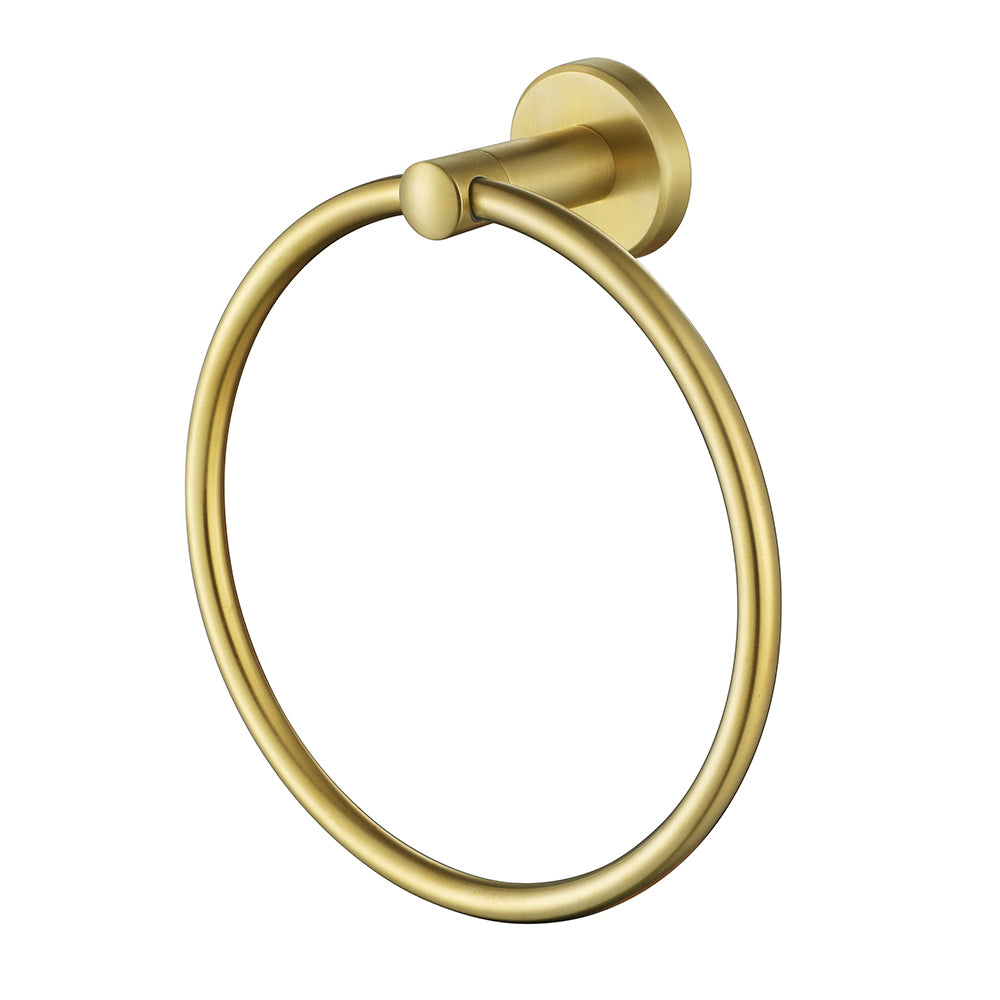 JQK Towel Ring Brass Gold, 304 Stainless Steel Hand Towel Holder for B –  JQK Home