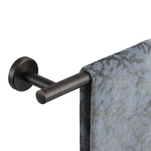 Load image into Gallery viewer, JQK Oil Rubbed Bronze Towel Bar, 9/12/18/24/30/36 Inch 304 Stainless Steel Thicken 0.8mm Towel Rack Bathroom, Towel Holder Wall Mount, Total Length 12/15/20.7/27/33/39 Inch, TB110L9/12/18/24/30/36-ORB